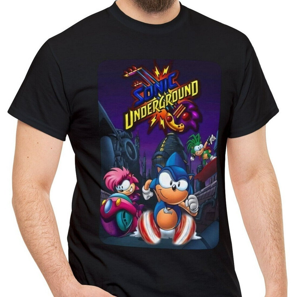 Sonic Underground 90s Cartoon T Shirt Retro Gamer Fan Gift Music Tee